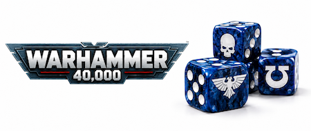 Warhammer 40K themed and faction D6 dice